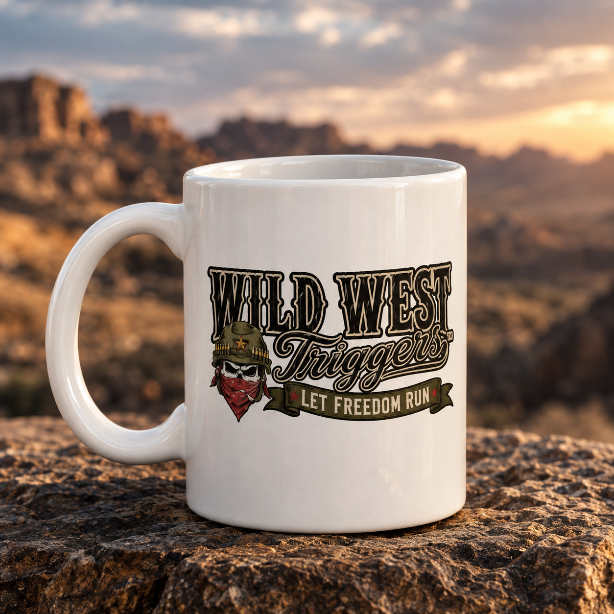 WWT Coffee - Text with Skull Bandana