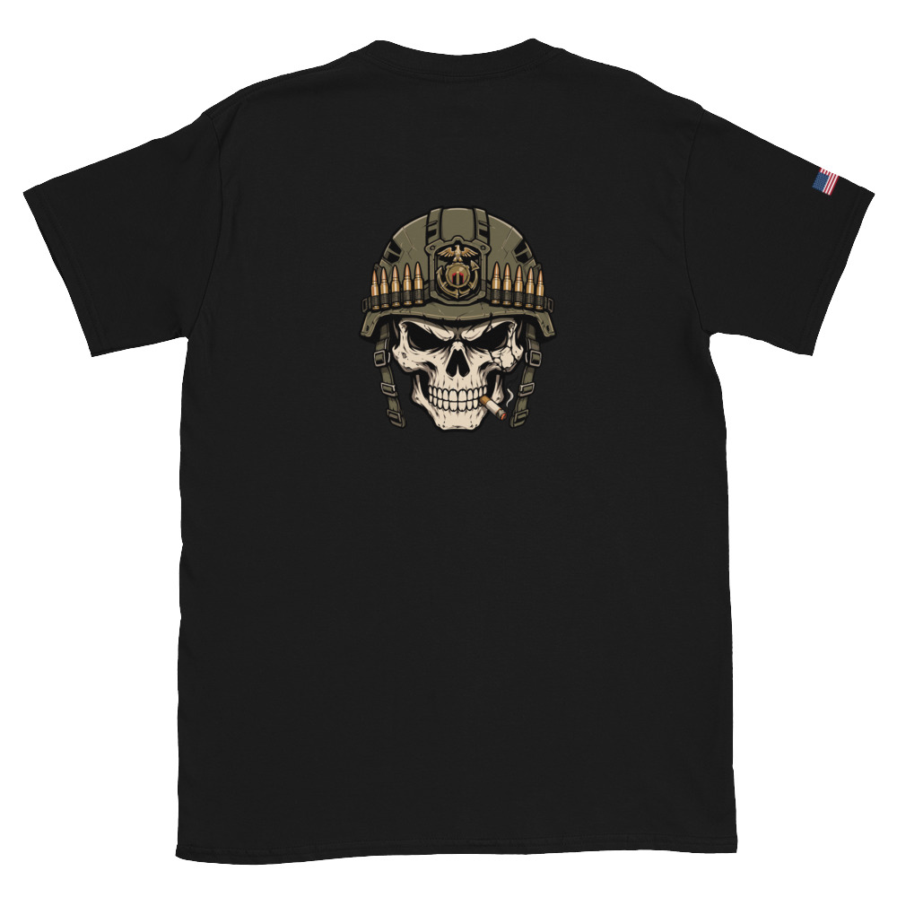 WWT Front - Skull no text back-Flag Sleeve - Image 11