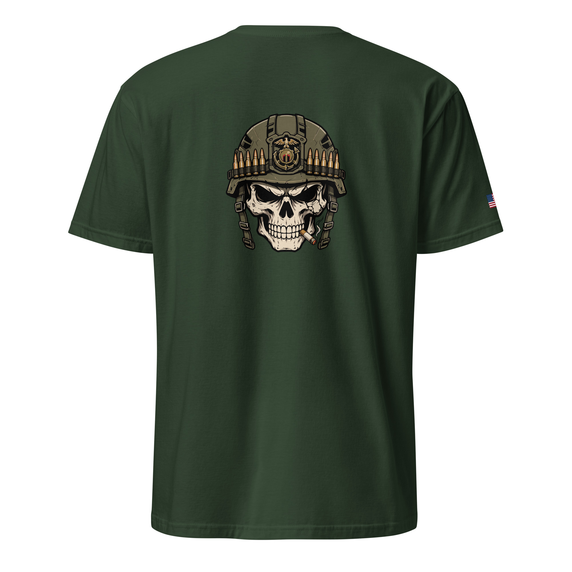 WWT Front - Skull no text back-Flag Sleeve - Image 3