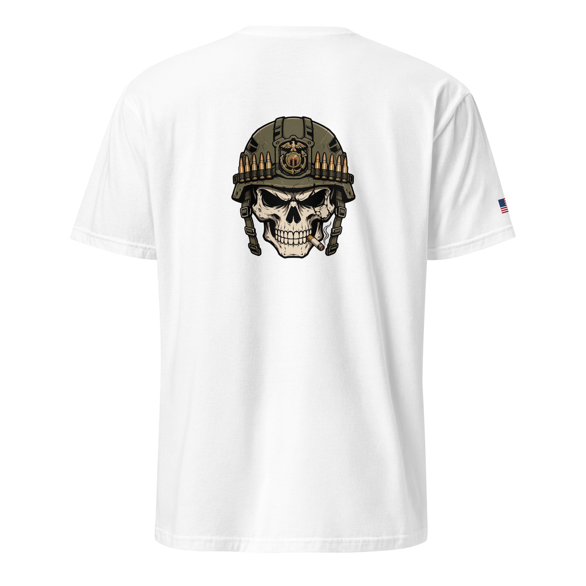 WWT Front - Skull no text back-Flag Sleeve - Image 4
